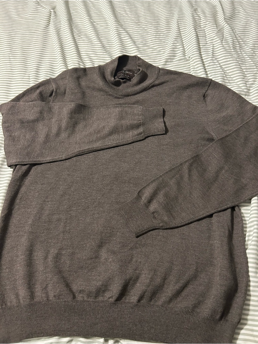 Men's Black Brown 1826 Brown turtleneck sweater Italian wool